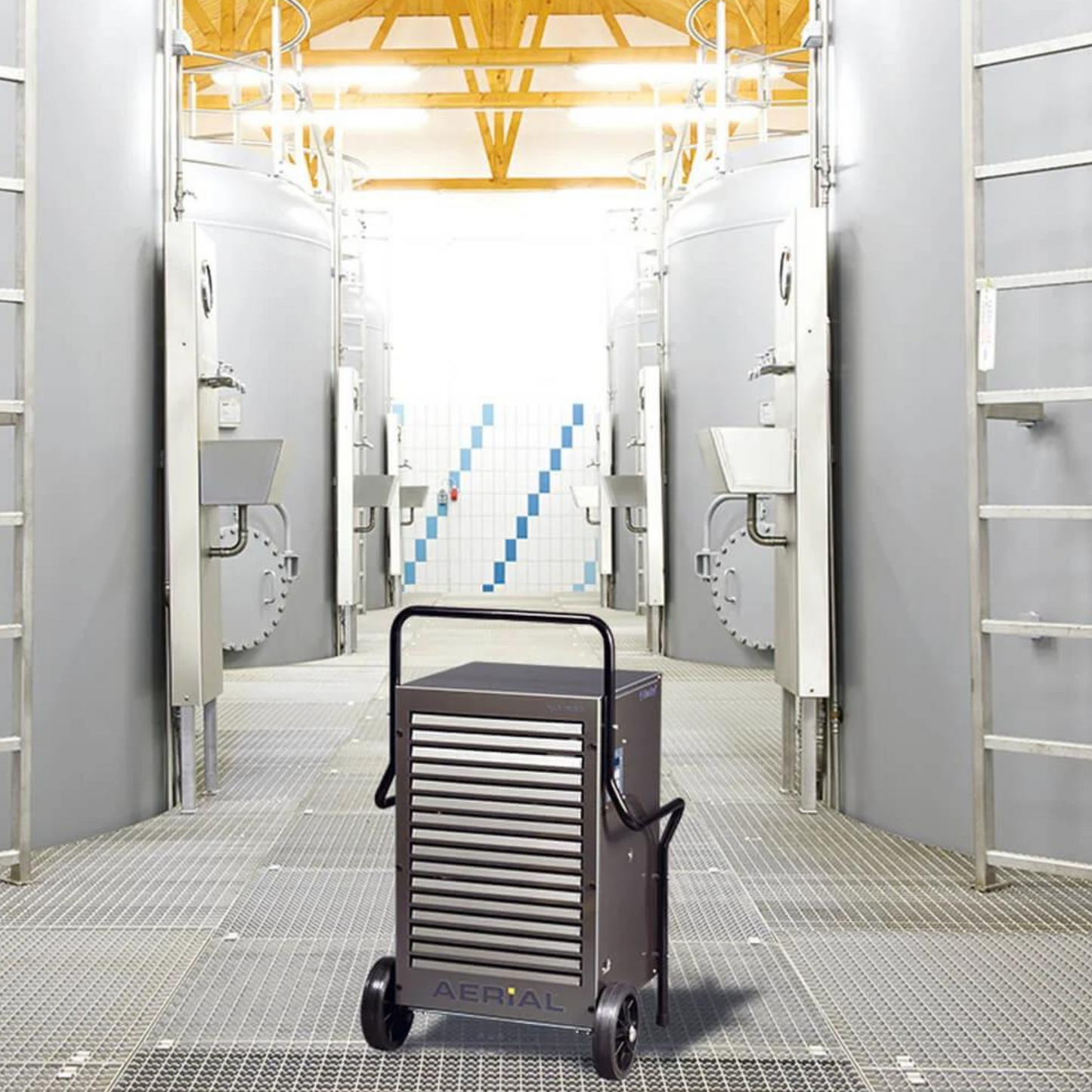 Aerial AD 660 Luftentfeuchter mit integrierter Pumpe und Kondensationstechnologie, geeignet für Räume bis 500 m³.