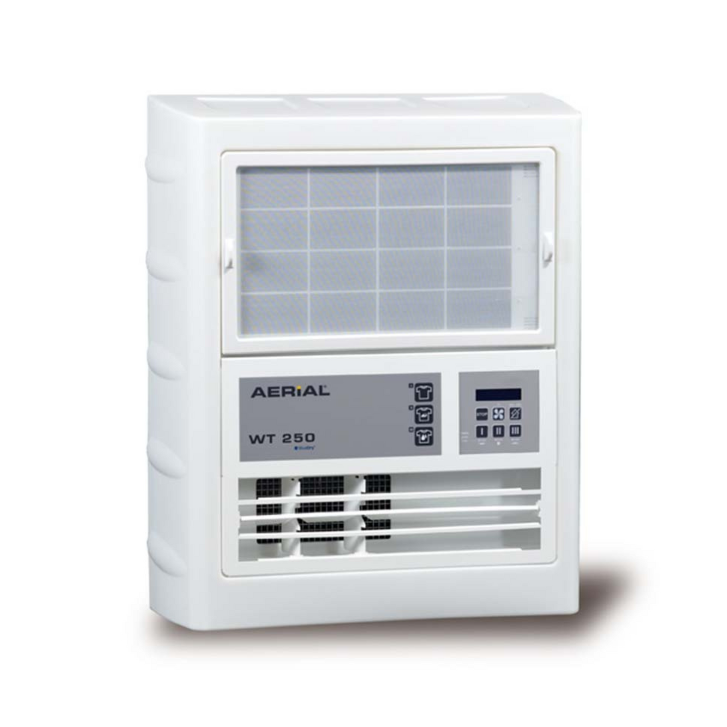 Aerial WT 250 Wäschetrockner mit Wandmontage, geeignet für Räume bis 50 m², inklusive Heissgas-Abtauung.