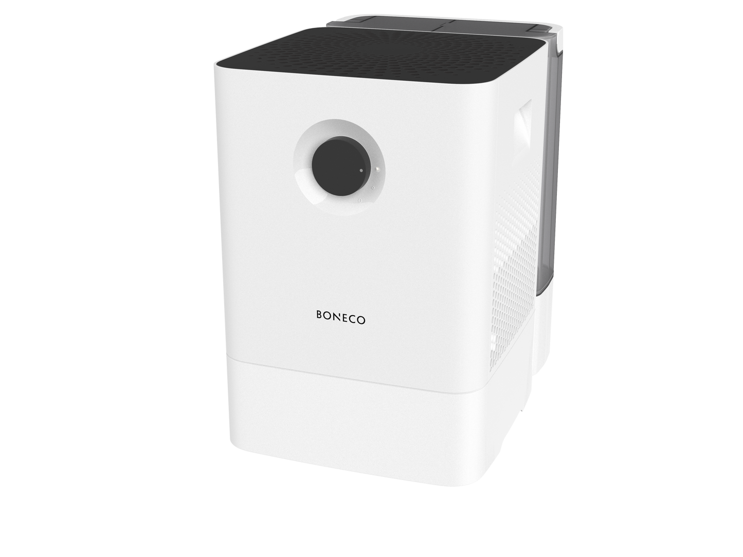 Boneco W300 Luftbefeuchter Luftwäscher für Räume bis 50 m² mit Duftfach und zwei Leistungsstufen.