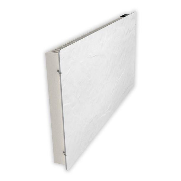 Climastar Avant WiFi-Heizgerät für Wandmontage mit Stein-Oberfläche und Programmierbarem Thermostat in 50 x 100 cm.