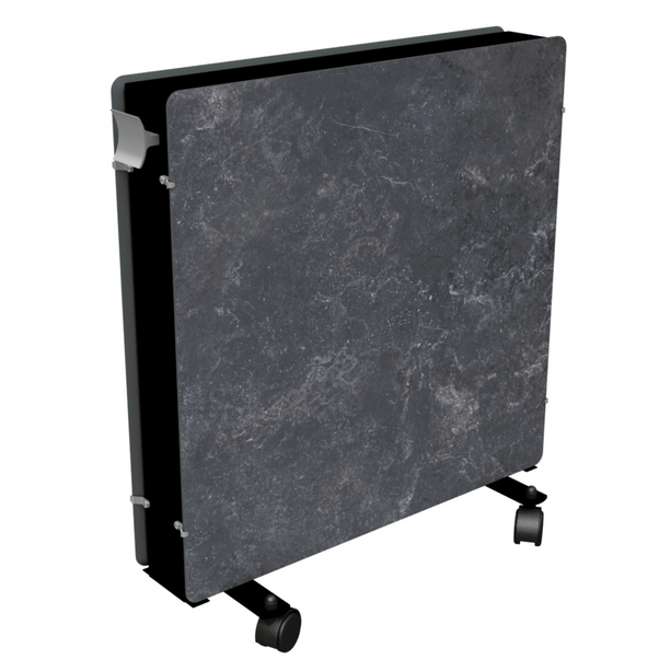 Climastar Optimax Dark Natura Infrarotheizung mit Aluminium-Griff, Höhe 56 cm, 1000-2000 Watt, mobil einsetzbar.