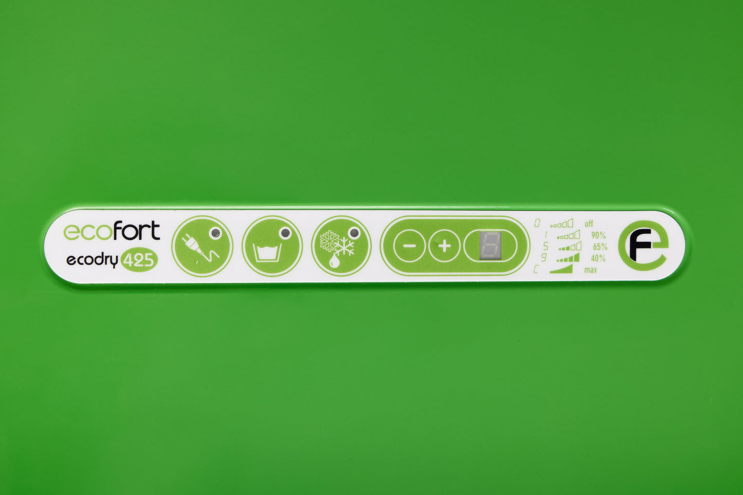 ecodry 425 Original Green Luftentfeuchter mit 4 stabilen Lenkrollen und robustem Metallgehäuse.