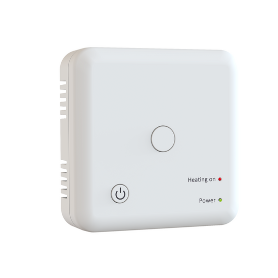ecoheat R-Connect bietet eine einfache Verbindung mit Thermostat zur Steuerung von bis zu 8 Heizungen.