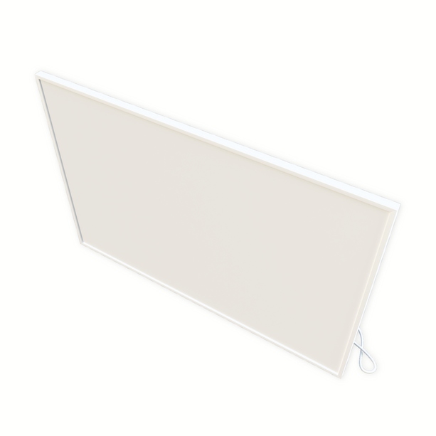 ecoheat Basic Infrarotheizung 600 W, platzsparendes Design, aluminium Oberfläche, Wandmontage, 60 x 90 cm.