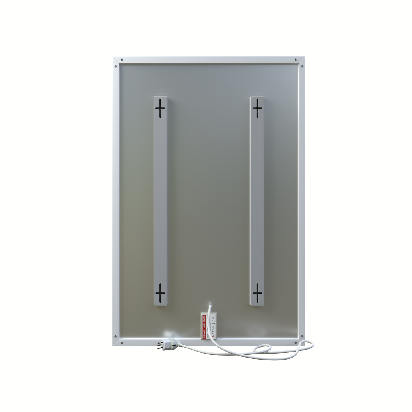 ecoheat Basic Infrarotheizung 600 W, platzsparend und formschön, Wandmontage, 60x90 cm, Aluminium-Oberfläche