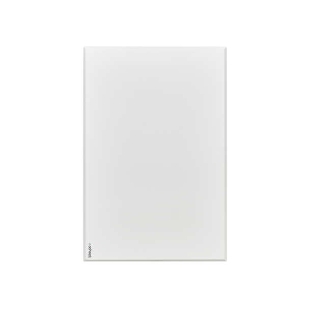 ecoheat Classic 700 Infrarot-Heizpanel an der Wand montiert, ultraflaches Design, Gewicht 5.8 kg.
