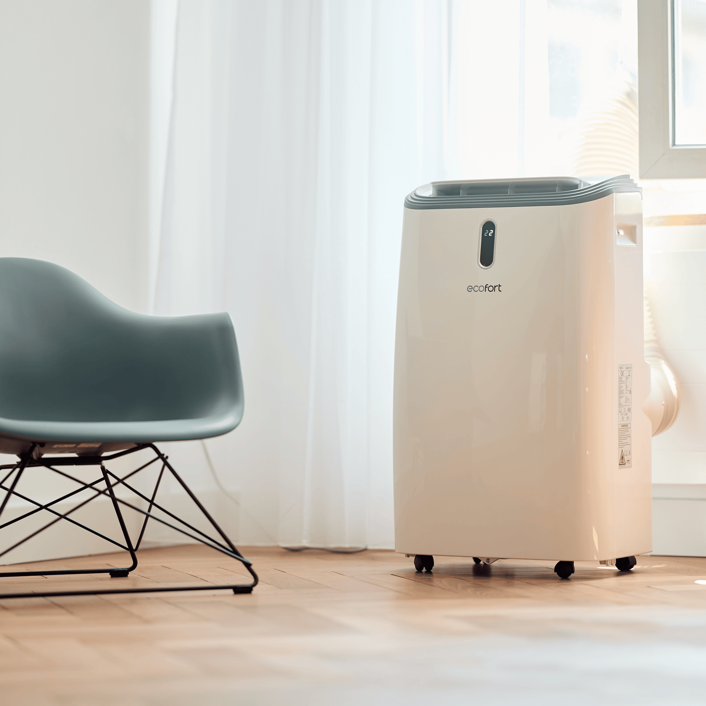 Smart kühlen mit ecoQ CoolAir 16+: Mobilgerät mit Wi-Fi, Energieklasse A & effizienter Kühlleistung.