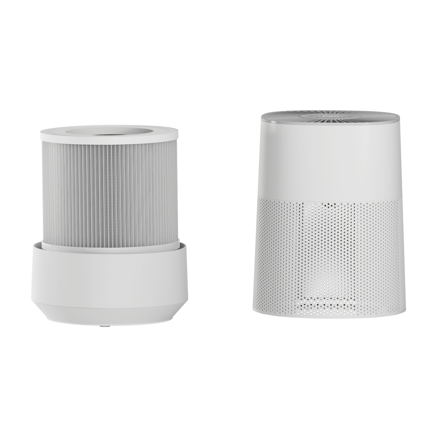 2 Funktionen – 1 Gerät: ecoQ H400+Hybrid für frische, saubere Luft in Räumen bis 50 m² – hygienisch & platzsparend.
