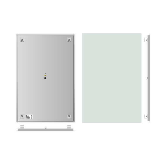 Elegantes Infrarotpanel von FIRST Heating, 800 W, für Wand- und Deckenmontage, matt weiss, spritzwassergeschützt.