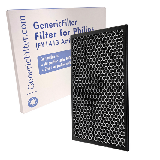 GenericFilter Aktivkohlefilter für Philips Luftreiniger, Ersatzfilter für Serien 1000 und 2000, 20 cm hoch