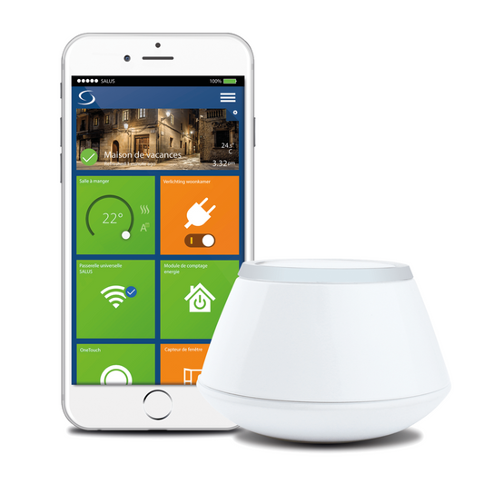 Salus Smart Home UGE600 Steuerung, einfach installierbar und bedienbar per App oder Web, Zigbee Protokoll.