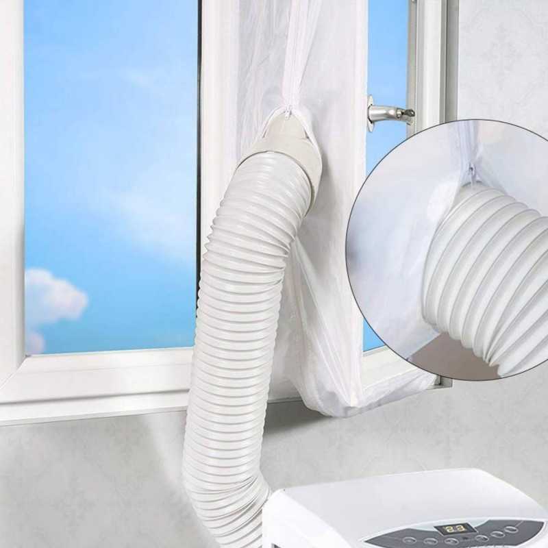 Multi-usage Kit de joint de fenêtre coulissant en PVC convient pour climatiseur portable avec tuyaux de 13 cm de diamètre JIANZHENKEJI Joint de fenêtre 