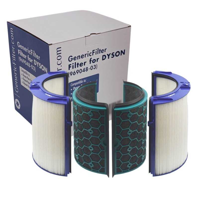 ANAJOY Filtre HEPA de rechange et filtre à charbon actif interne pour ventilateur purificateur DysonTP04 HP04 DP04 TP05 DP04 Pure Cool 360 degrés Système de filtre HEPA double couche blanc 