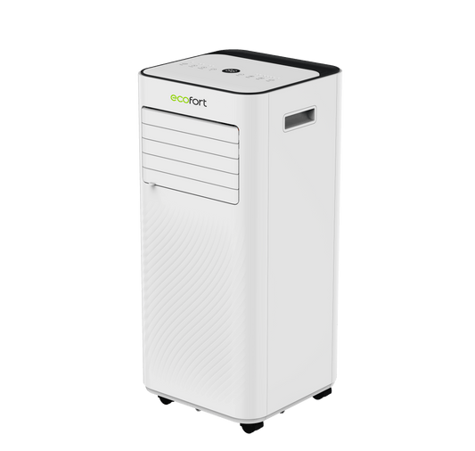 ecoQ CoolAir 7+ Klimagerät, mobiles Monoblock-Klimasystem mit Wi-Fi-Fernsteuerung und 7000 BTU, geeignet für Räume bis 20 m².