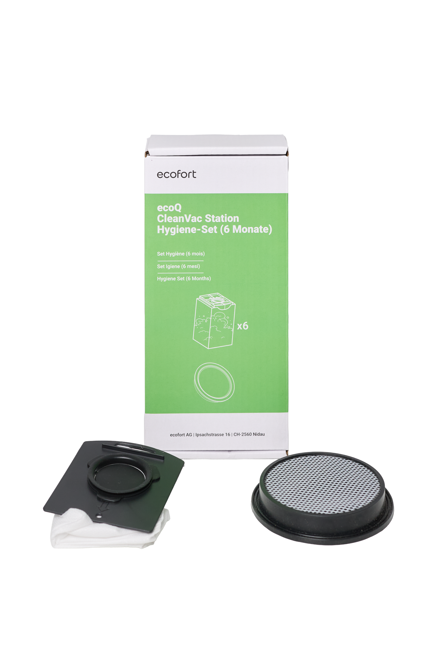 ecoQ CleanVac Station Hygiene-Set – 6 Monate für hygienische Reinigung