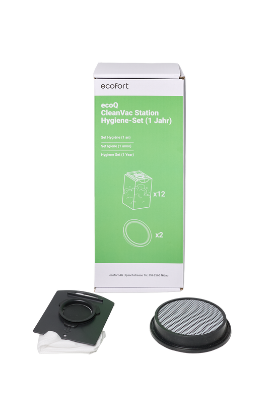 ecoQ CleanVac Station Hygiene-Set – Jahres-Set für hygienische Reinigung