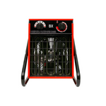 Veab BX 9SE Heizlüfter mit 9000 Watt Heizleistung, spritzwassergeschützt (IPX4) und portabel, ideal für Baustellen.
