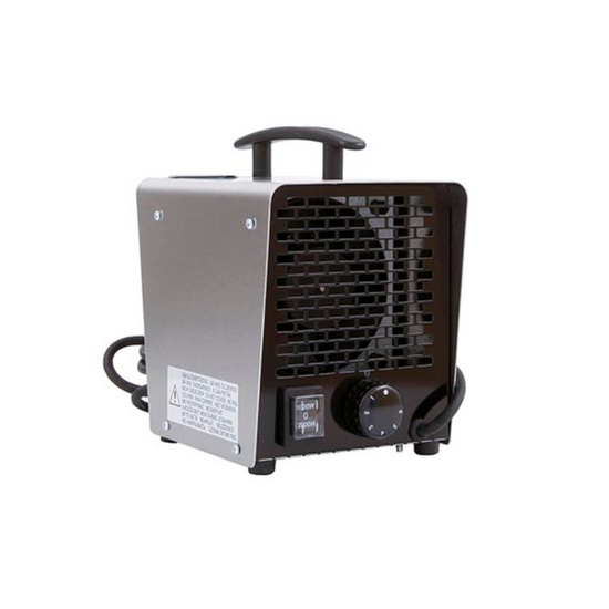 Veab KX 2 Heizlüfter mit einem Traggriff und IP 21 Schutzklasse für sicheren Betrieb in Innenräumen.