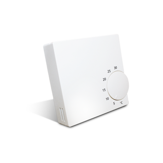 Salus RT10 Thermostat zur einfachen Temperaturregelung, manuelle Steuerung, IP30 Schutzklasse.