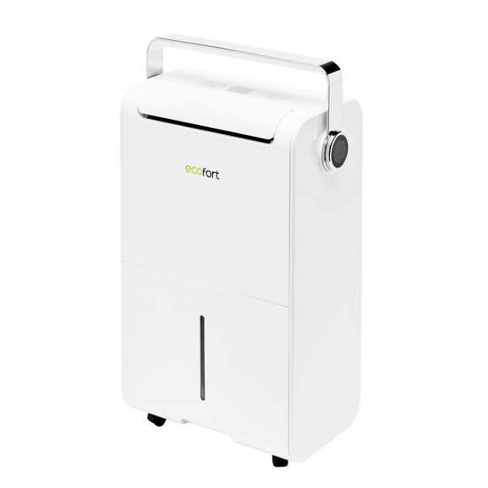 ecoQ DryAir 35L Energy Saver Luftentfeuchter mit Hygrostat und 4 Betriebsstufen, ideal für Räume bis 85 m².