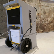 Aerial AD 750 Luftentfeuchter mit Hygrostat und robustem Design, geeignet für Räume bis 750 m³.