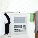 Wandmontierter Aerial WT 230 Wäschetrockner mit Luftfilter für bis zu 20 m² Trocknungsraum, 1.53 kg/h Leistung.