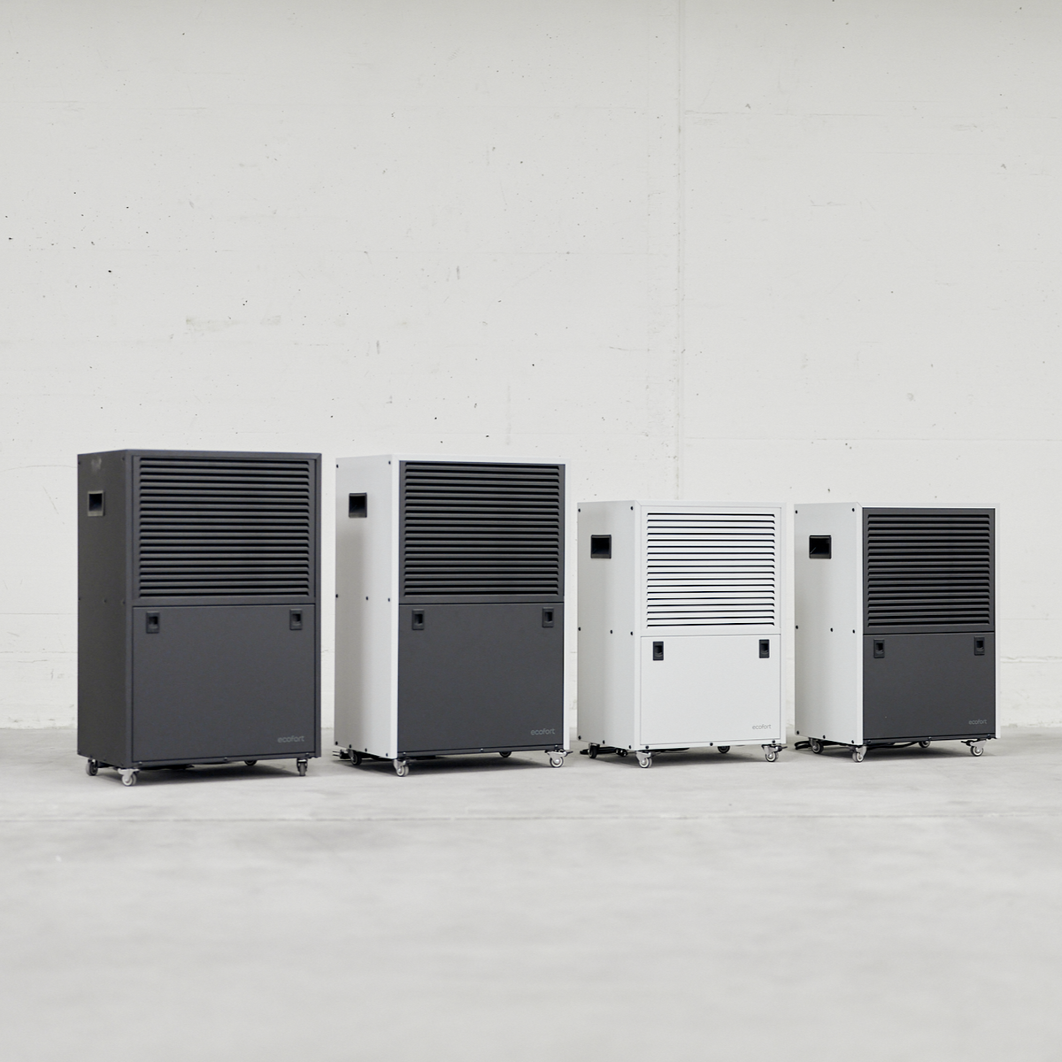 ecodry Neptun in mehreren Farb- und Grössenvarianten. Mobile Luftentfeuchter für Wäsche, Keller, Waschküche und Trocknungsraum.
