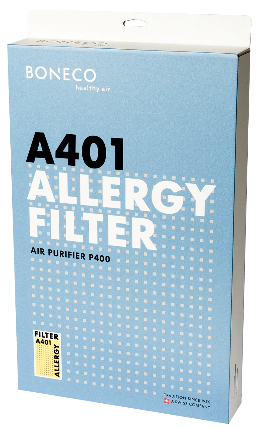 Boneco P400 A401 Allergy Filter zur effektiven Luftreinigung gegen Allergene, Staub und Bakterien.