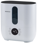 Boneco U350 Ultraschall-Luftbefeuchter mit 500 ml/h Befeuchtungsleistung und 5 l Wasserbehälter.