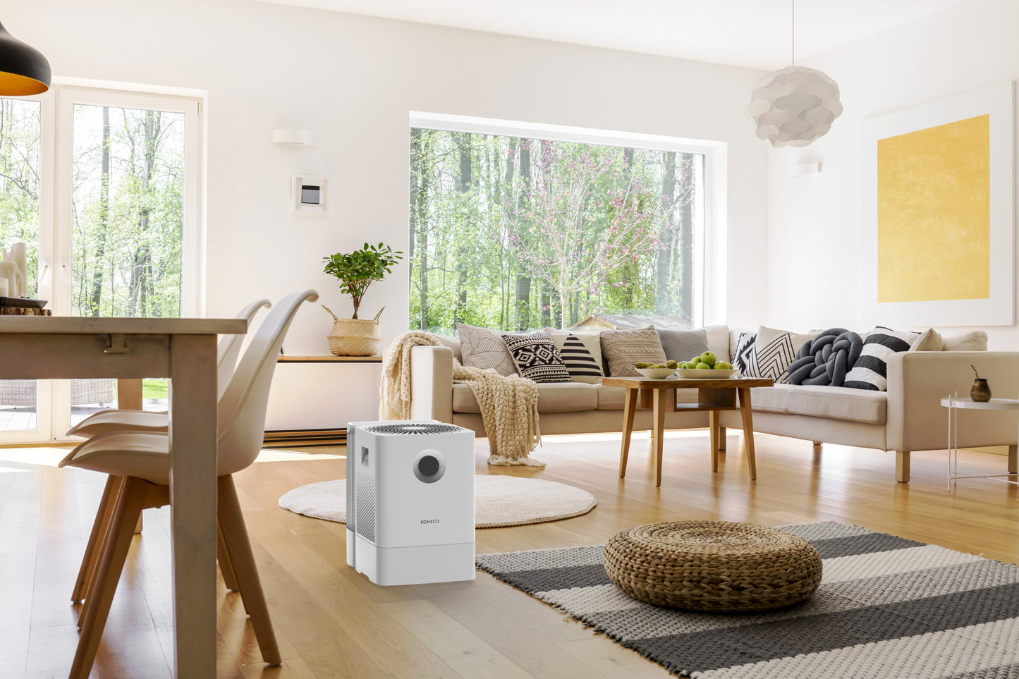 Boneco W300 Luftbefeuchter mit Luftwäscher-Funktion für Räume bis 50 m², inklusive Duftfach.