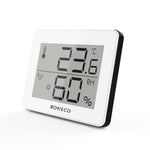Boneco X200 Thermo-Hygrometer in elegantem Design, ideal für den privaten Gebrauch zur Messung von Temperatur und Feuchtigkeit.