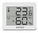 Boneco X200 Thermo-Hygrometer in kompakter Grösse zur präzisen Messung von Temperatur und Luftfeuchtigkeit.
