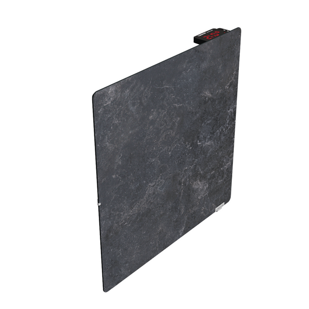 Climastar Avant Touch Heizung in Dark Natura, 800W, 50x50cm, mit WiFi-fähigem Thermostat und eco-Sparmodus.