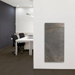 Climastar Avant WiFi Heizpanel mit 1300 W und Terra Limestone Oberfläche, 100 x 50 cm, Hybridheizung.