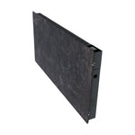 Climastar Avant WiFi 2000 W Infrarot Hybridheizung mit 50 x 100 cm Steinoberfläche.