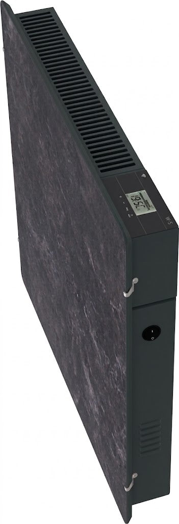 Climastar Avant WiFi Heizpanel in Dark Natura, 800 Watt, 50 x 50 cm, für Wandmontage und effiziente Heizkontrolle.