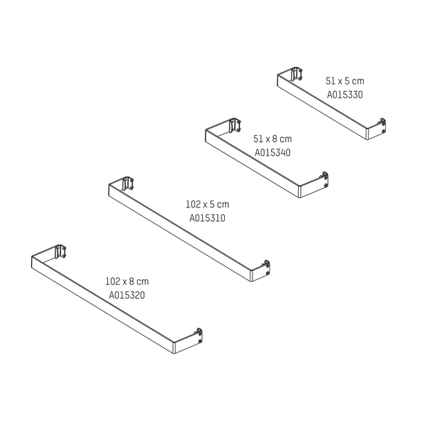Climastar Handtuchhalter in zeitlosem Design, tiefe 5 cm und Länge 51 cm, ideal für jeden Badezimmerstil.