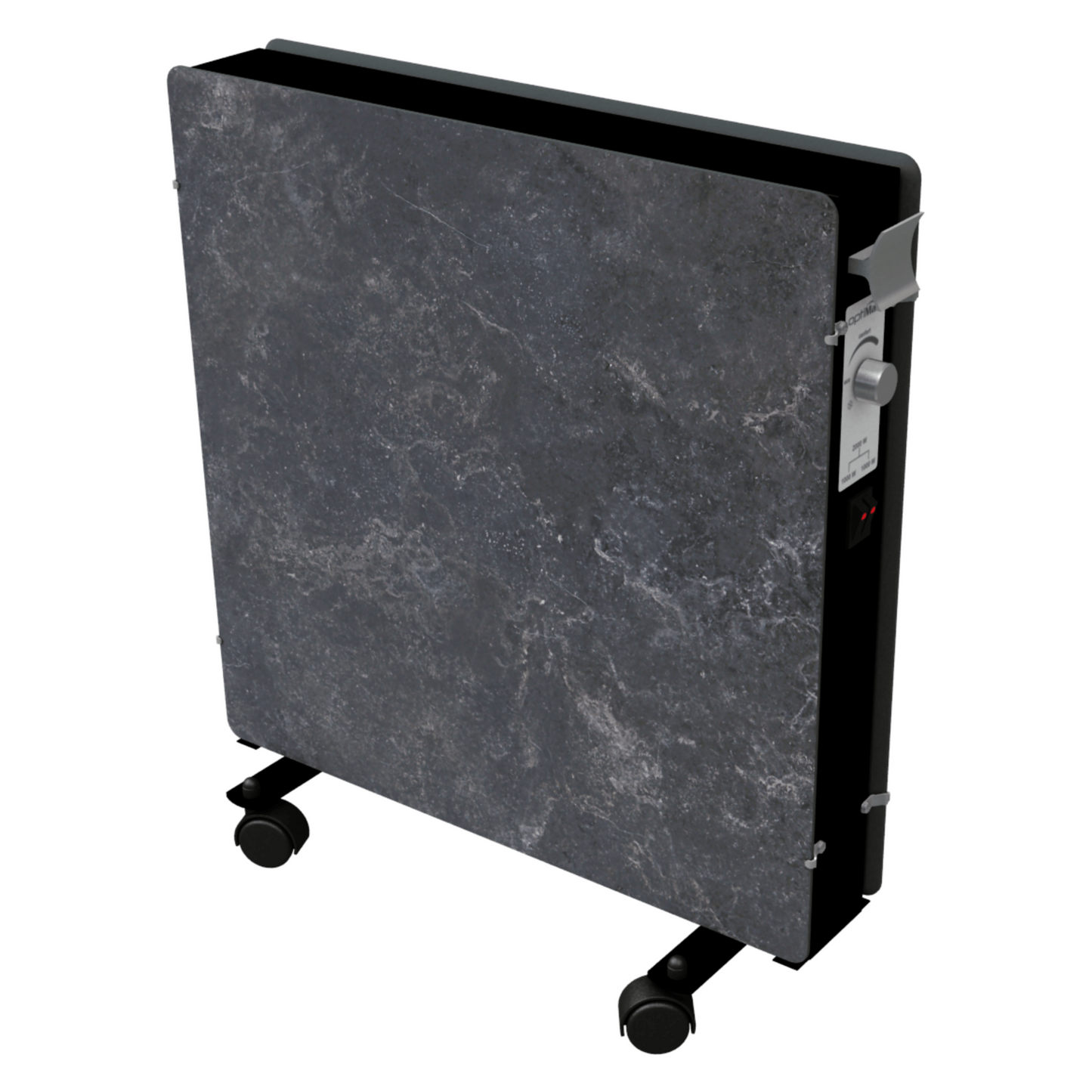 Climastar Optimax Dark Natura Infrarotheizung mit Thermostat, 1000 oder 2000 Watt Leistung, mobil und transportabel.