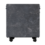 Climastar Optimax Dark Natura Heizgerät in modernem Design und flexiblem Einsatz, mit Aluminium-Griff und integriertem Thermostat.