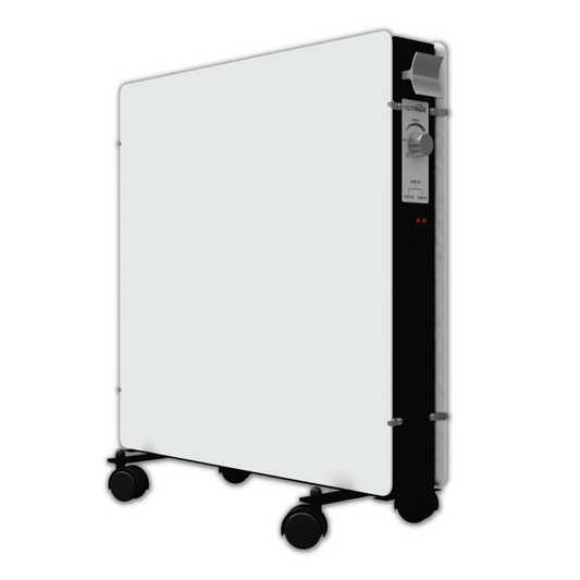 Climastar Optimax White Quartz Heizgerät mit Aluminiumgriff, 1000-2000 Watt Leistung, Höhe 56 cm.
