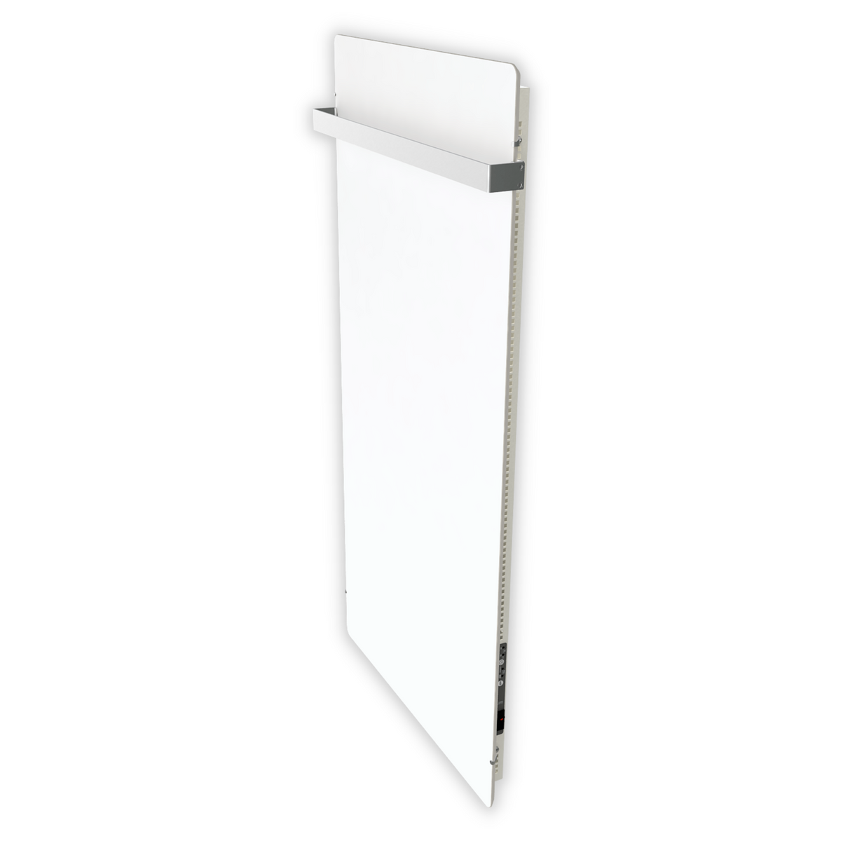 Handtuchtrockner Climastar Slim BIG 800 in Weiss mit elegantem Stein-Design und 800 Watt Heizleistung.