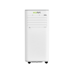 ecoQ CoolAir 7+ mobiles Klimagerät, 7000 BTU, geeignet für Räume bis 20 m², Wi-Fi Fernsteuerung.
