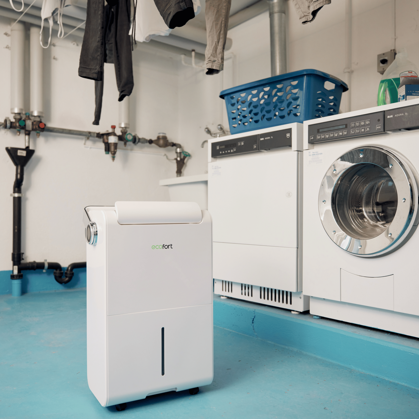 ecoQ DryAir 35L Energy Saver, mobiler Luftentfeuchter für Räume bis 85 m², 4 Betriebsstufen und Hygrostat.