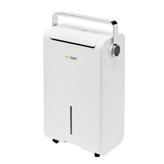 ecoQ DryAir 35L Energy Saver Luftentfeuchter mit Hygrostat und 4 Betriebsstufen, ideal für Räume bis 85 m².
