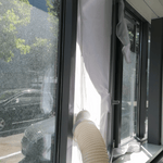 ecoQ Hot Air Stop für Abluftschläuche, isoliert und schützt vor Wärme und Mücken.