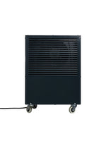 ecodry 425 Luftentfeuchter in Anthrazit mit 4 stabilen Lenkrollen und automatischer Abtauvorrichtung.