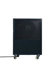 ecodry 425 Luftentfeuchter in Anthrazit mit 4 stabilen Lenkrollen und automatischer Abtauvorrichtung.