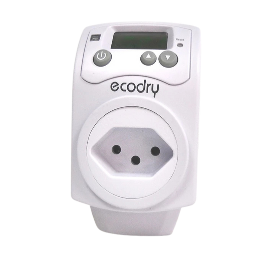 ecodry Steckdosenhygrostat: präzise Luftfeuchte-Steuerung für Entfeuchter, verhindert Schimmel und spart Energie – steckfertig, sicher, einfach einstellbar.