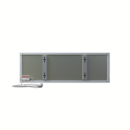 ecoheat Basic Infrarotheizung 300 Watt, platzsparendes Design für Wand- und Deckenmontage.