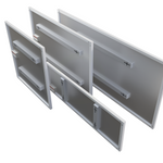 ecoheat Basic Infrarotheizung 300 Watt, ultraflaches Design, 30 x 90 cm, wandmontierbar, Aluminium-Oberfläche.